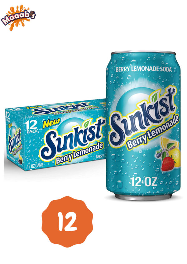 Sunkist Berry Lemonade 355ml X 12 Cans Case Maaabs