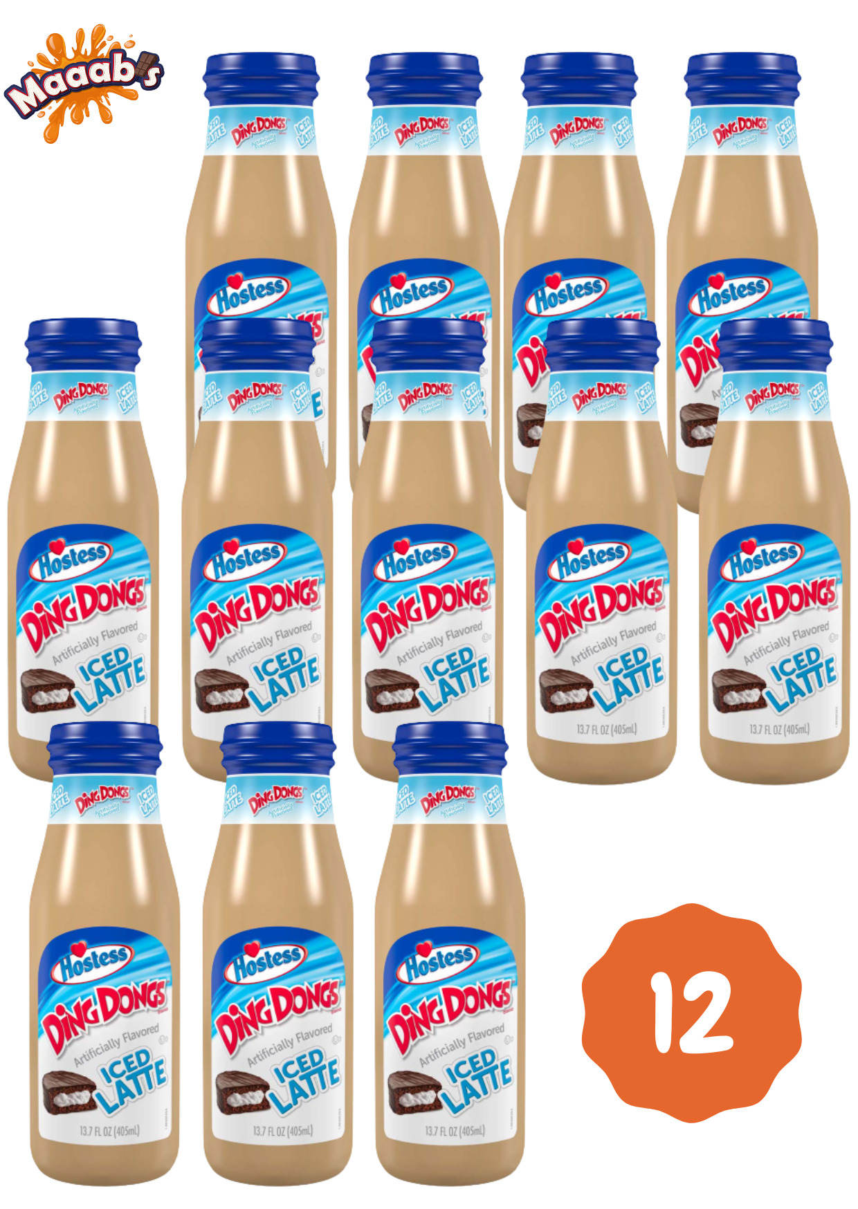 Hostess Iced Latte Ding Dongs 405ml X 12 Cans Case Maaabs