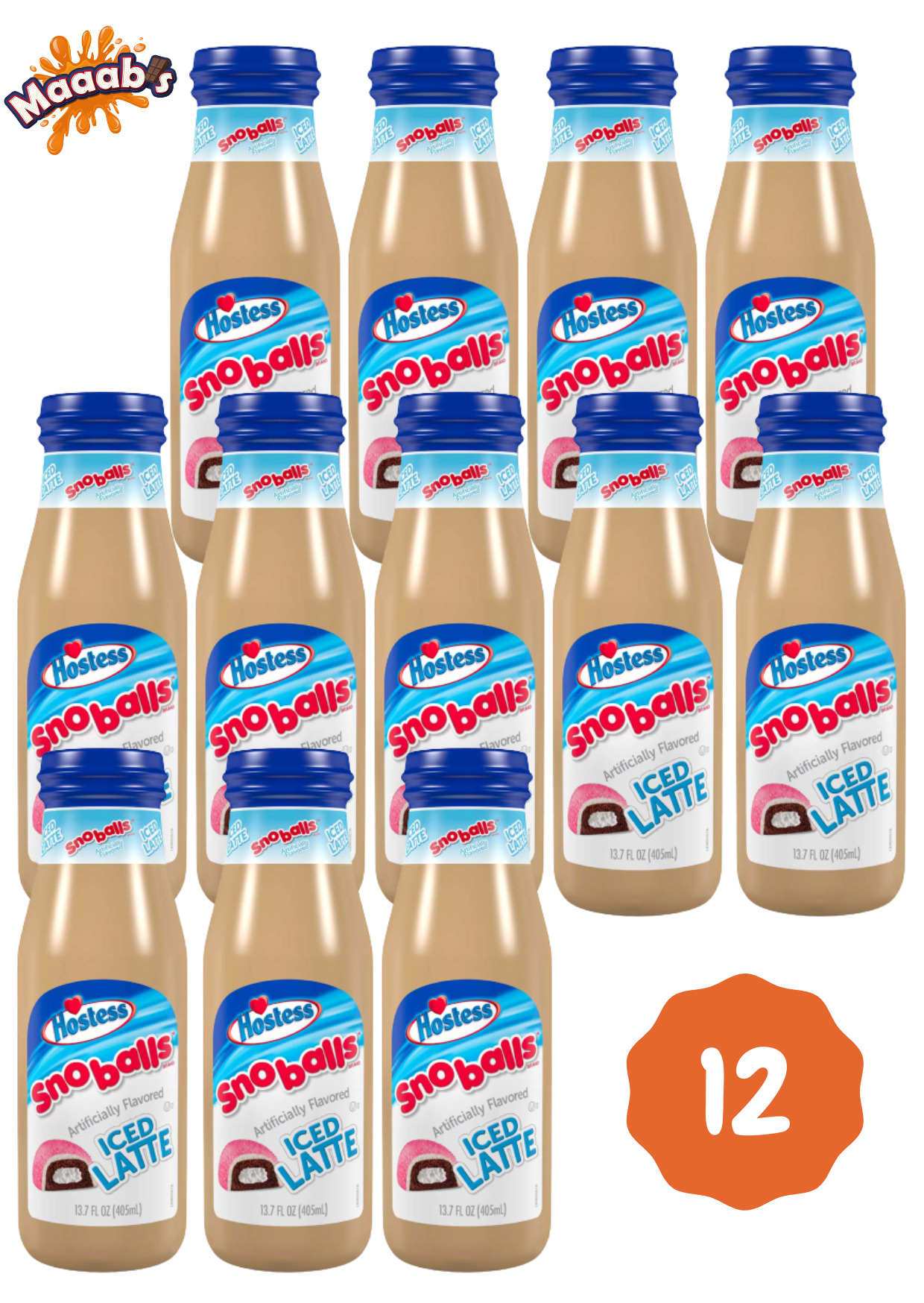 Hostess Iced Latte Snoballs 405ml X 12 Cans Case Maaabs