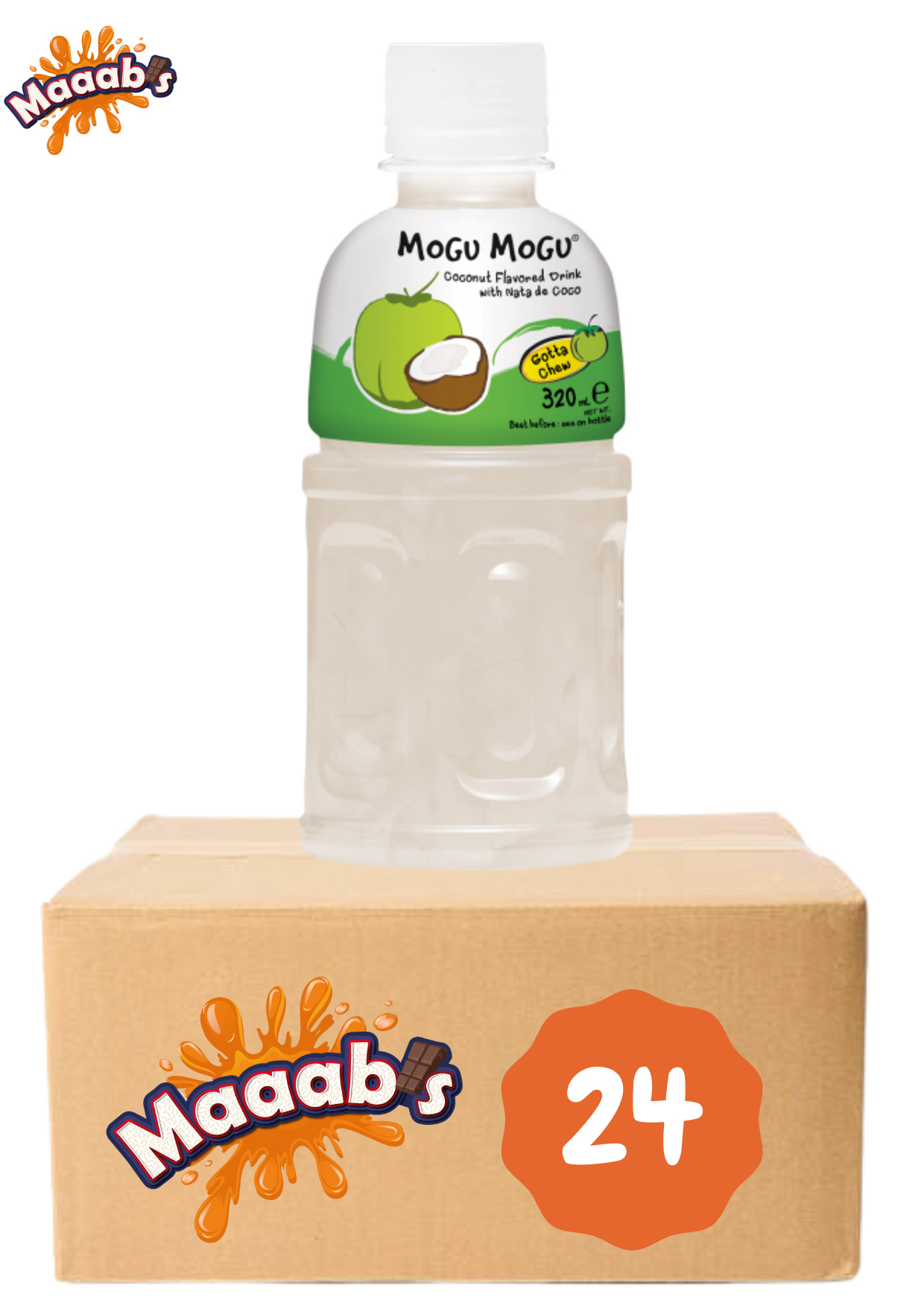 Mogu Mogu Coconut Flavored Drink With Nata De Coco Maaabs