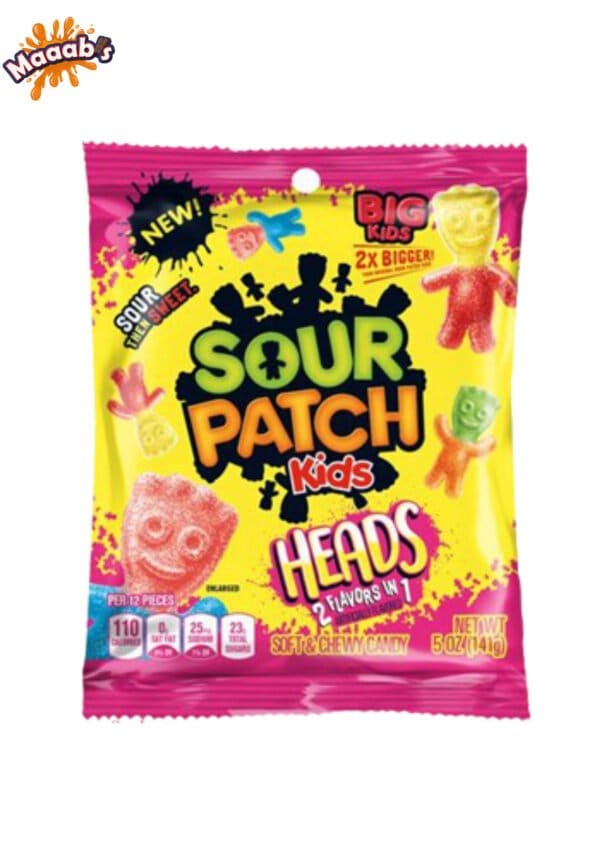 Sour Patch Kids Big Heads Peg Bag - 141g