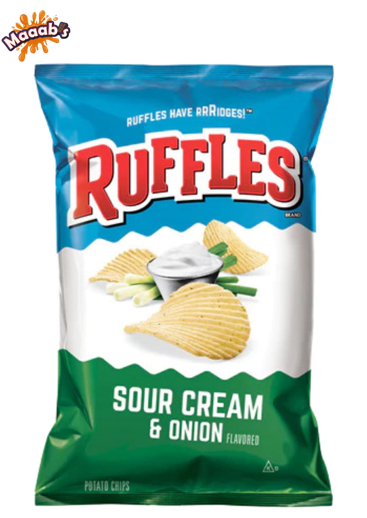 Ruffles Potato Chips Sour Cream & Onion – 6.5oz (184.2g) - Maaabs