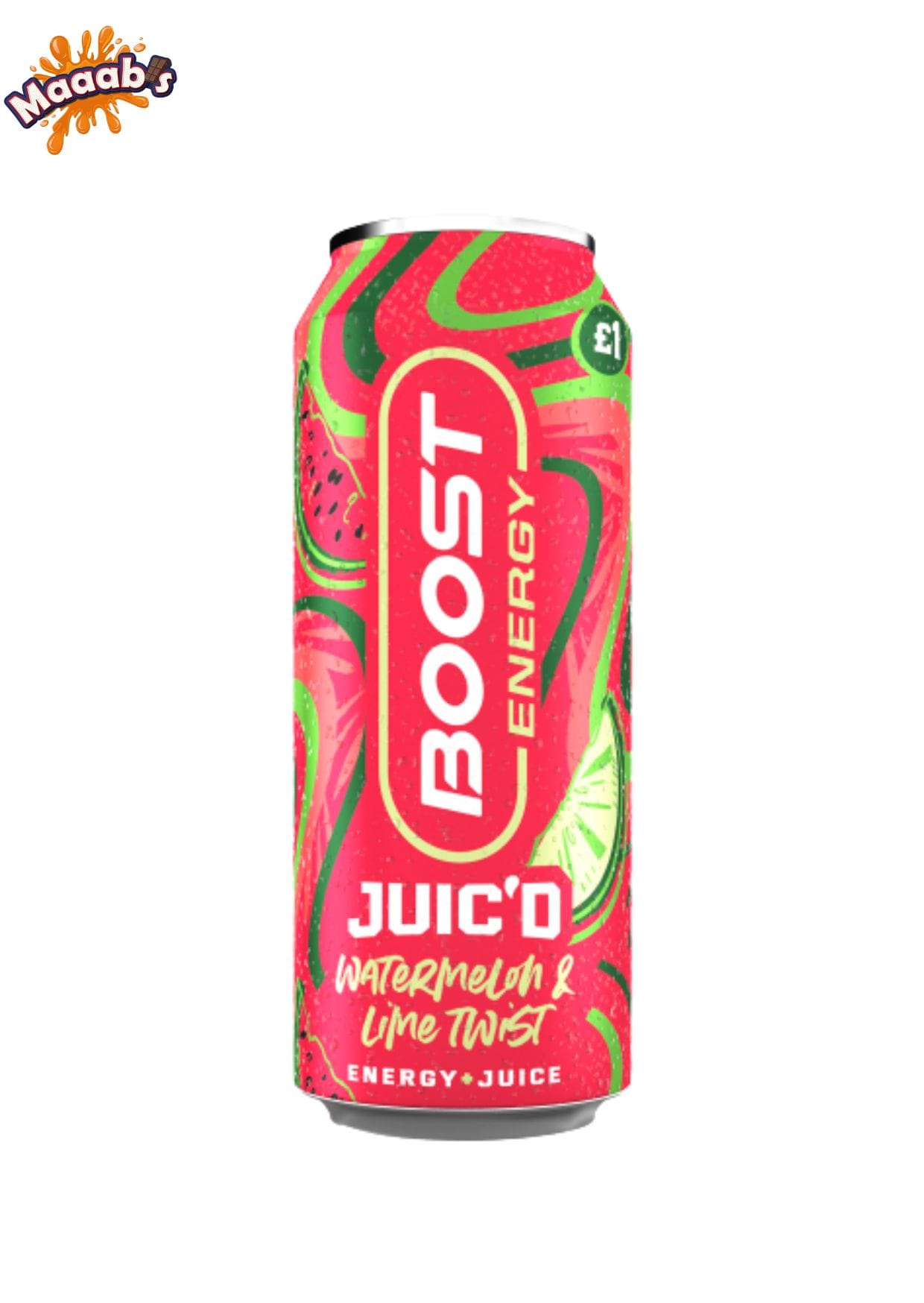 Boost Energy Juic’d Up Watermelon And Lime Twist Cans 500 Ml Maaabs