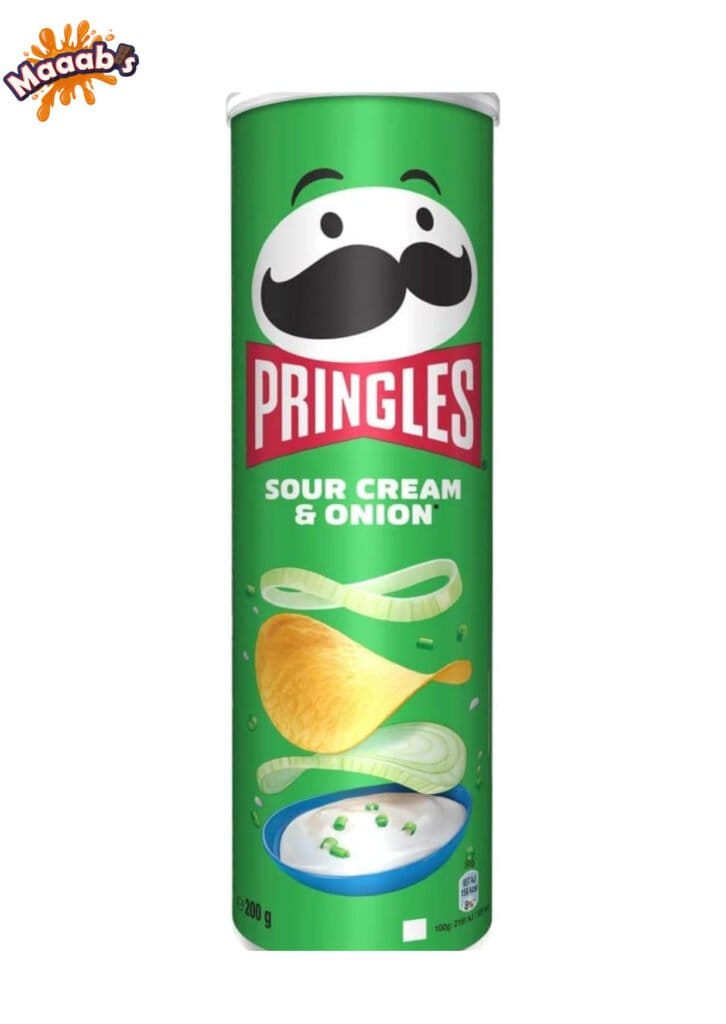 Pringles Sour Cream & Onion Crisps, 200g Maaabs