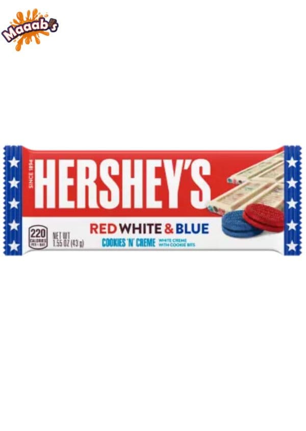 Hershey's Red White & Blue Cookies 'N' Creme Candy Bars