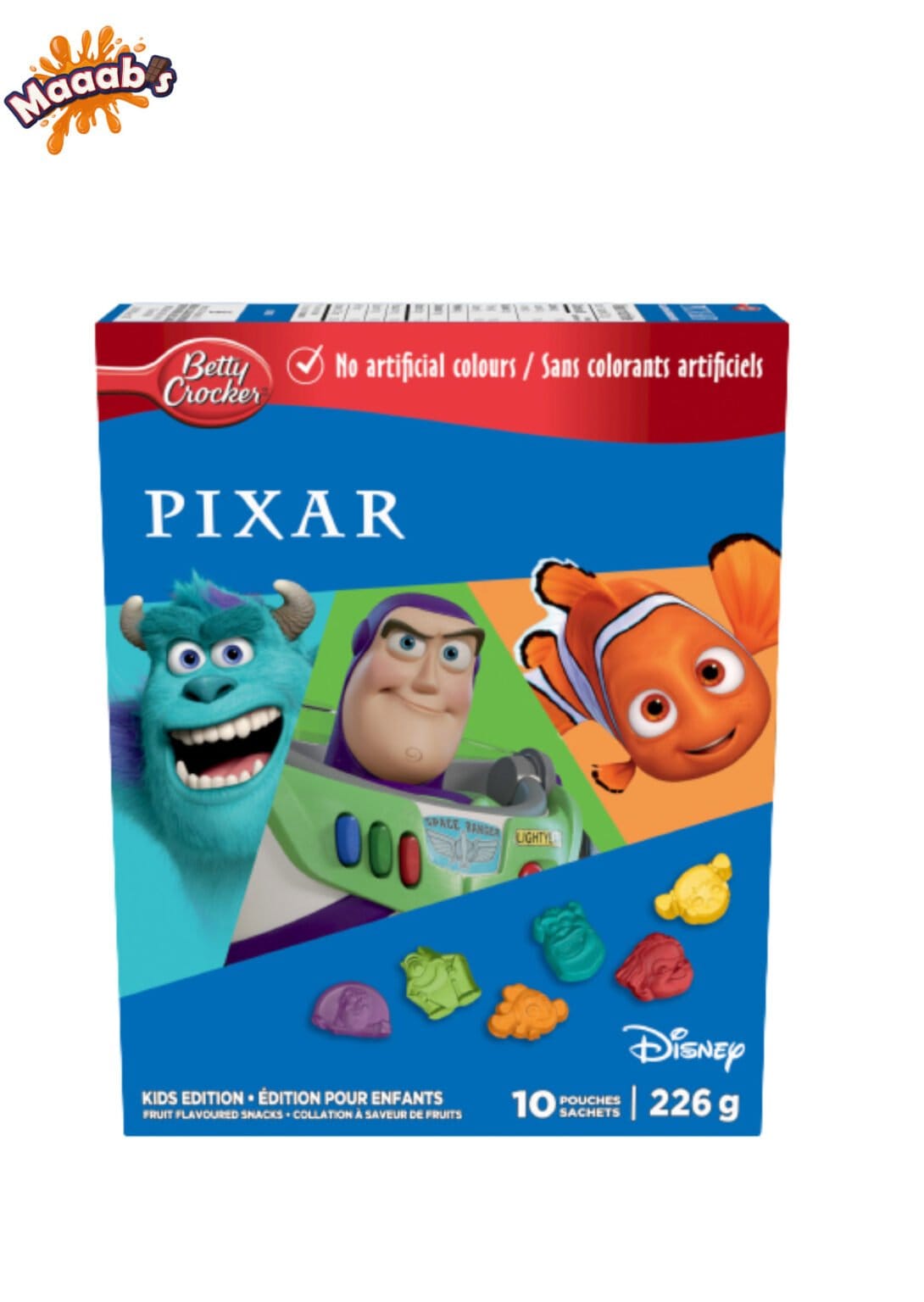 Betty Crocker Gluten Free Pixar Kids Edition Fruit Flavoured Snacks