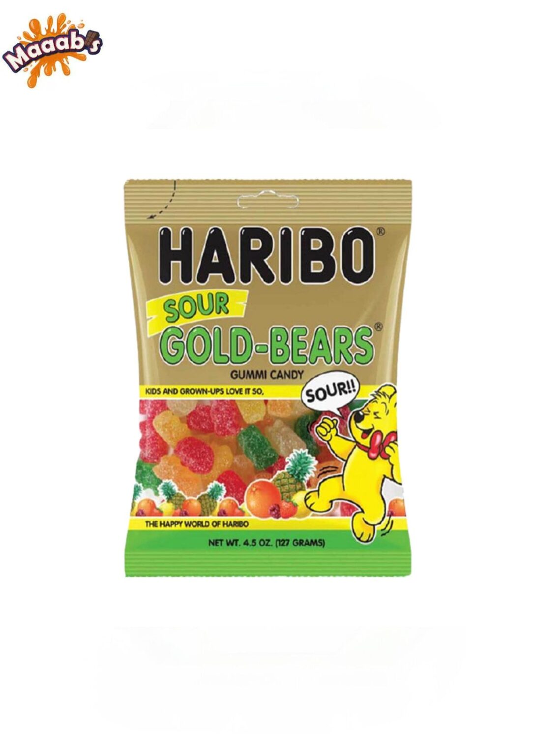 Haribo Sour Gold Bears 4.5oz (127g) - Maaabs