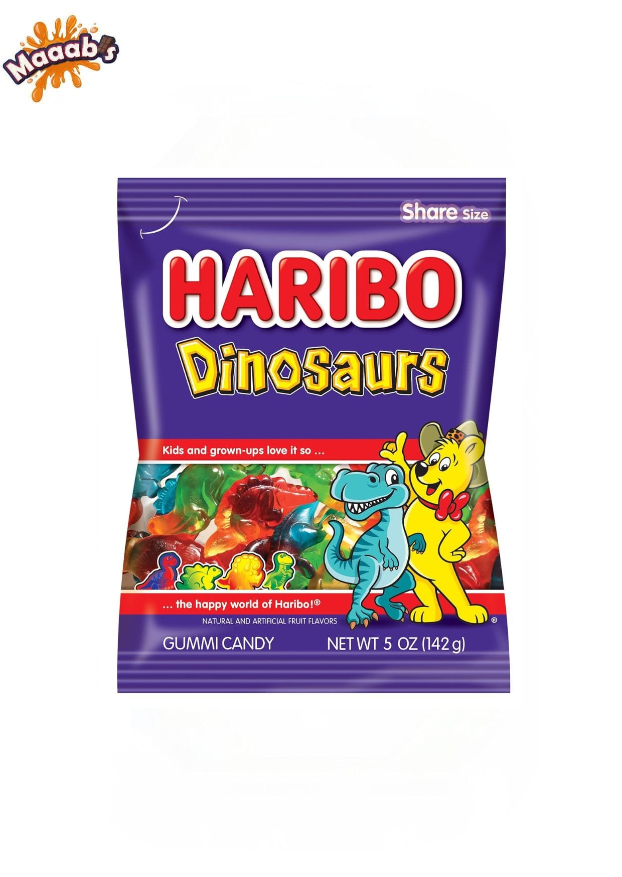 Haribo Gummi Candy Dinosaurs 5oz (142g) - Maaabs